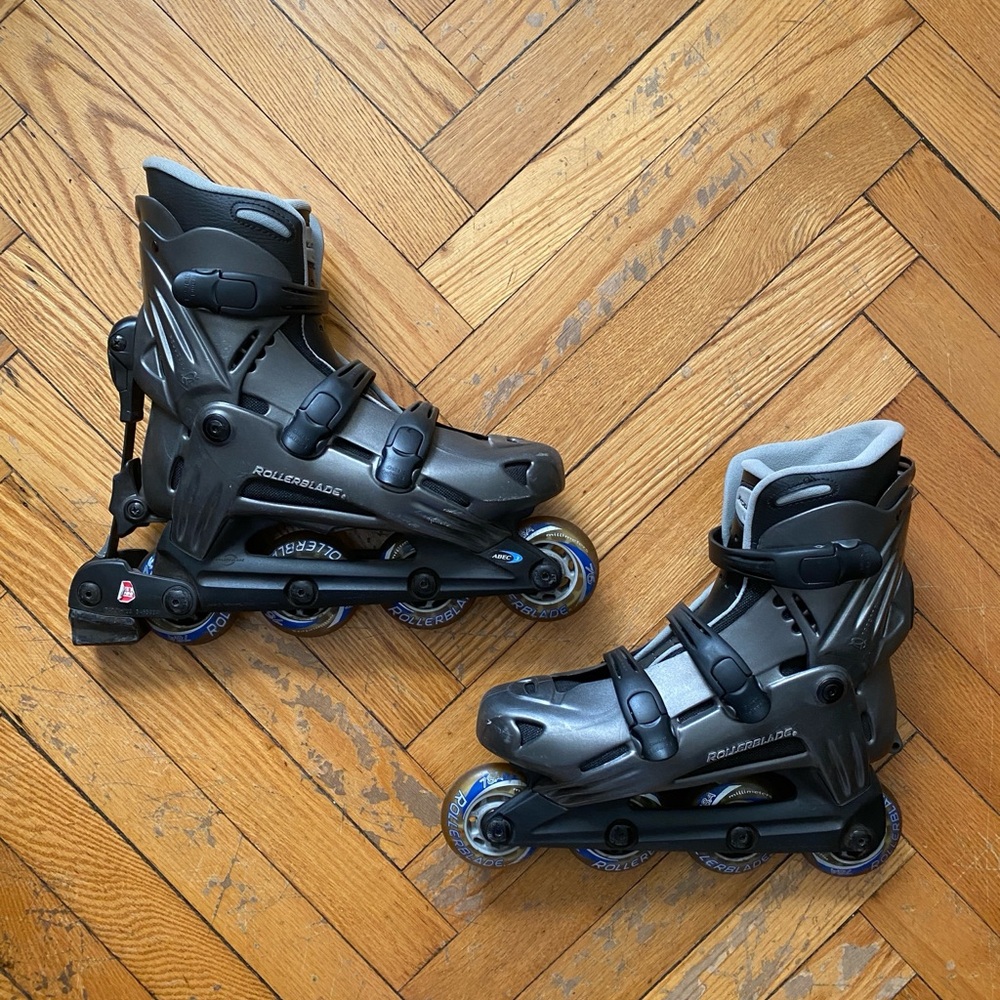 Vintage Rollerblade Viablade Triforce Parkway Inline Skates Womens Size 8.5 76MM